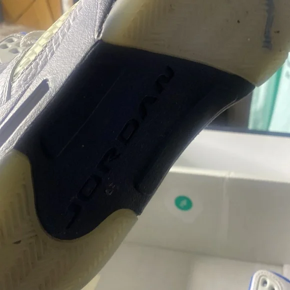 Air Jordan 5 black hyper royal blue preowned Dd0587-140 - Picture 5 of 5